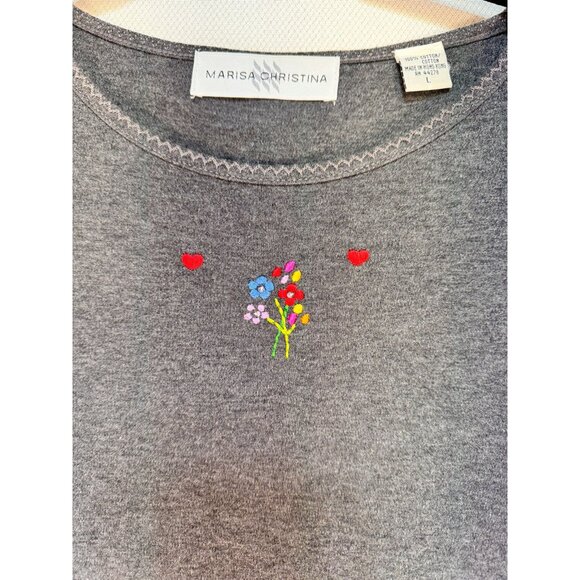 Marisa Christina Women's Embroidered Cardigan & Maxi Dress Set Size M Gray - Picture 10 of 12